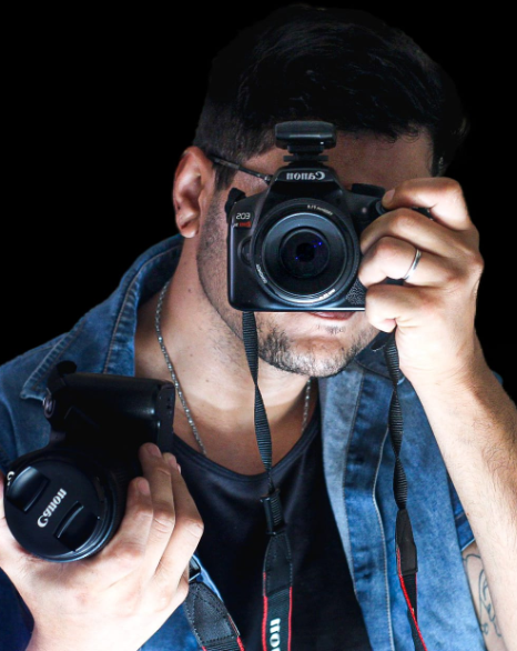 Fotógrafo com câmera